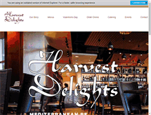 Tablet Screenshot of harvestdelights.com